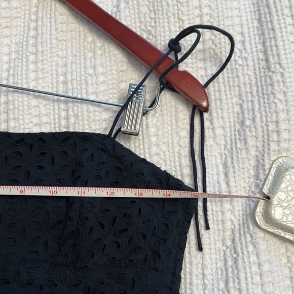 eyelet fit & flare navy dress GAP - Picture 2 of 5